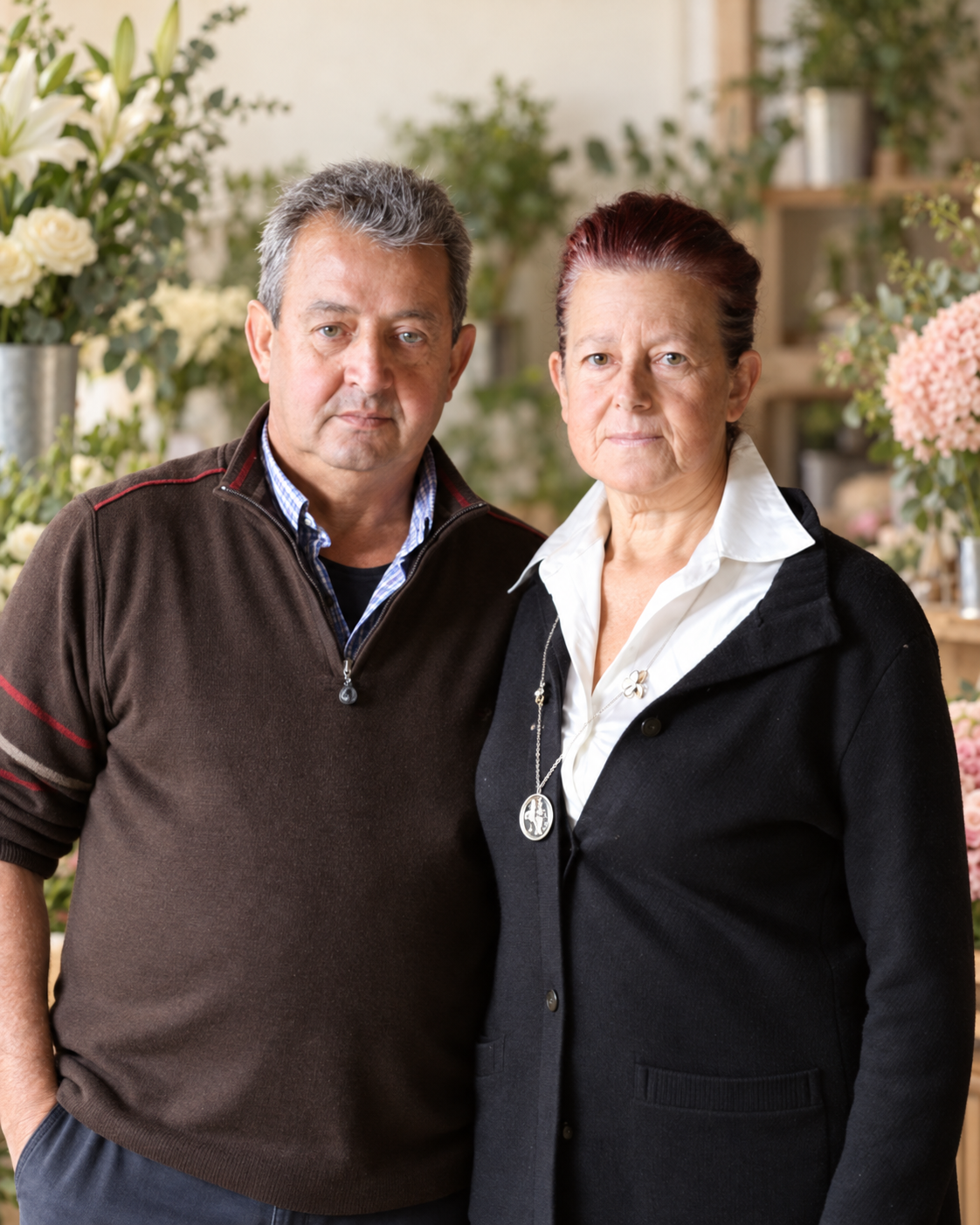 Tony a sinistra, insieme a Marina